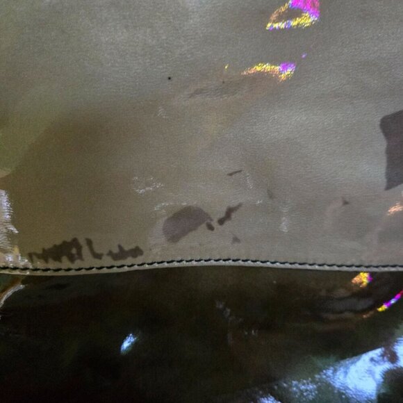 Prada Vintage Vernice Folders Brown Ombre Patent FLAWED Handbag Made In Italy - Picture 5 of 10